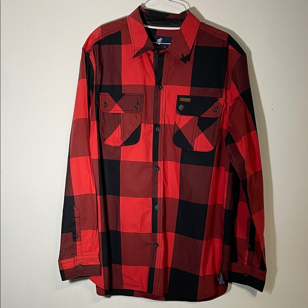Rocawear Men's Button Down Classic Red and Black Shirt Size XL Plaid - Picture 1 of 5